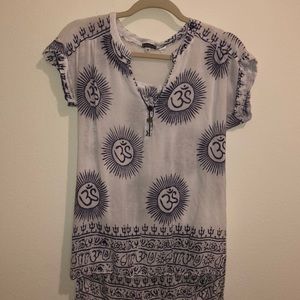 white earthbound sheer top